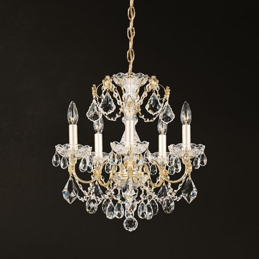Century 5 lt Chandelier shown in Aurelia Gold