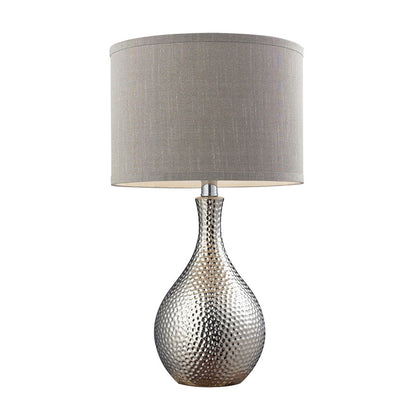 Hammered Chrome 21.5" Table Lamp 
