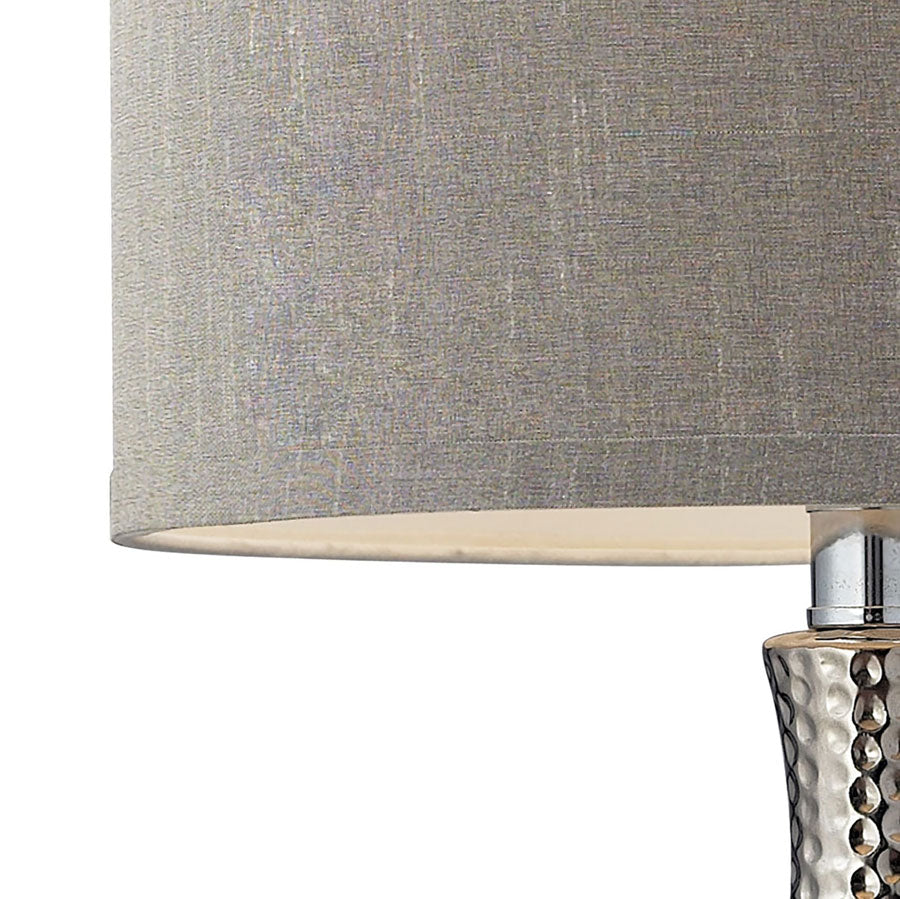 Hammered Chrome 21.5" Table Lamp 