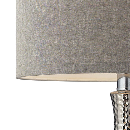 Hammered Chrome 21.5" Table Lamp 