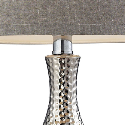 Hammered Chrome 21.5" Table Lamp 