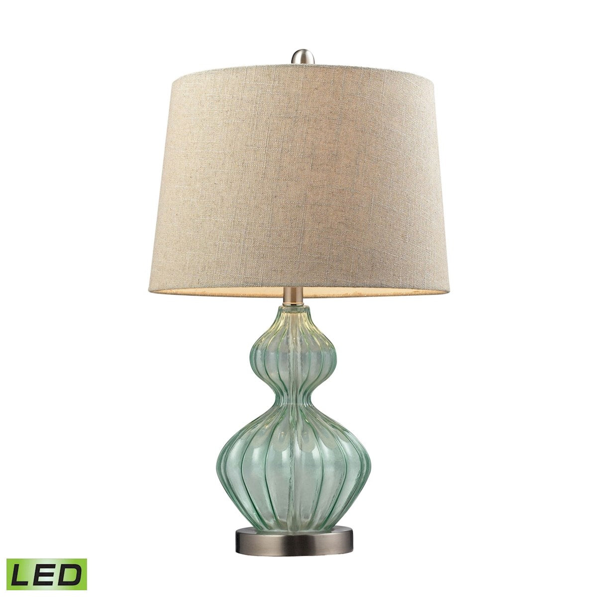 Smoked Glass 25" LED Table Lamp