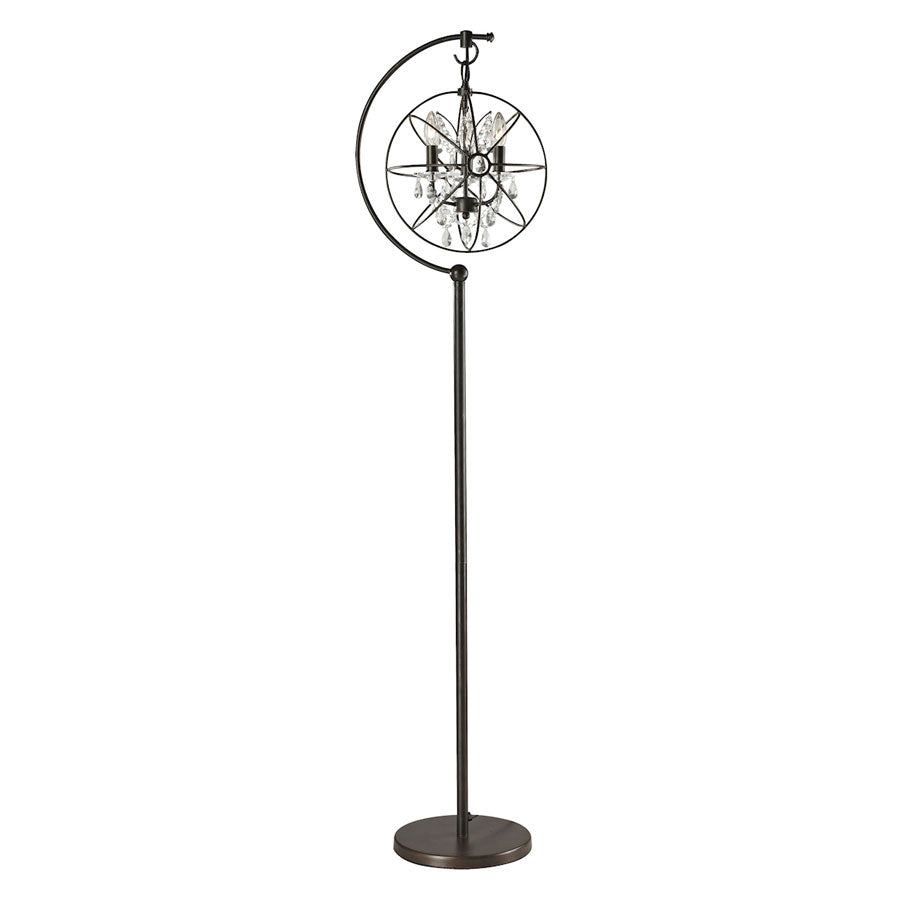 RESTORATION GLOBE FLOOR LAMP WITH CRYSTAL