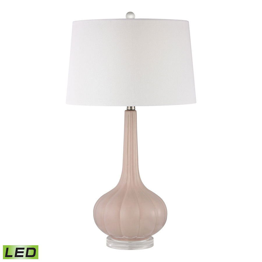 Abbey Lane 30" Ceramic LED Table Lamp in Pastel Pink