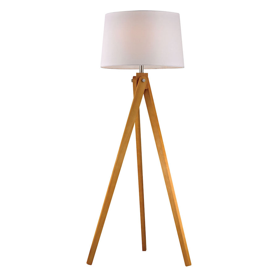 WOODEN TRIPOD FLOOR LAMP