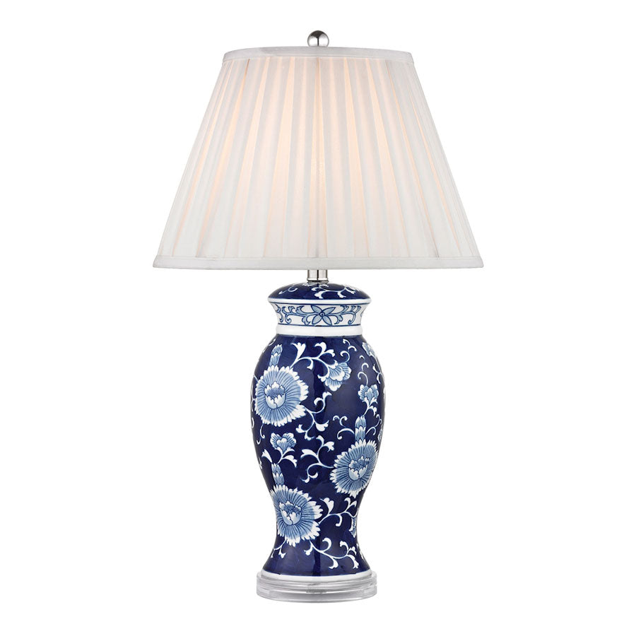 HAIGHT 28" HAND PAINTED CERAMIC TABLE LAMP WITH ACRYLIC BASE