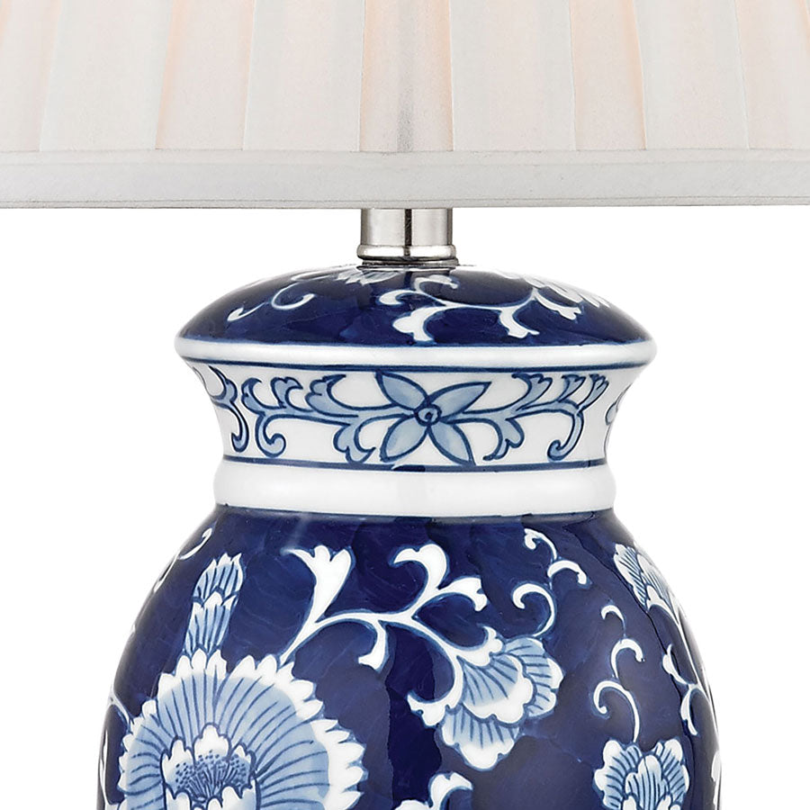 HAIGHT 28" HAND PAINTED CERAMIC TABLE LAMP WITH ACRYLIC BASE