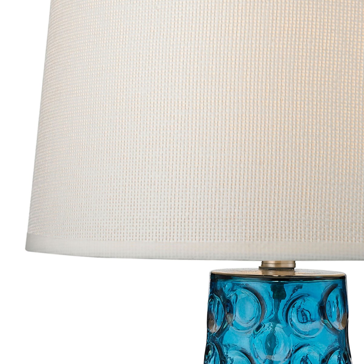 Blue Hammered Glass 27" Table Lamp