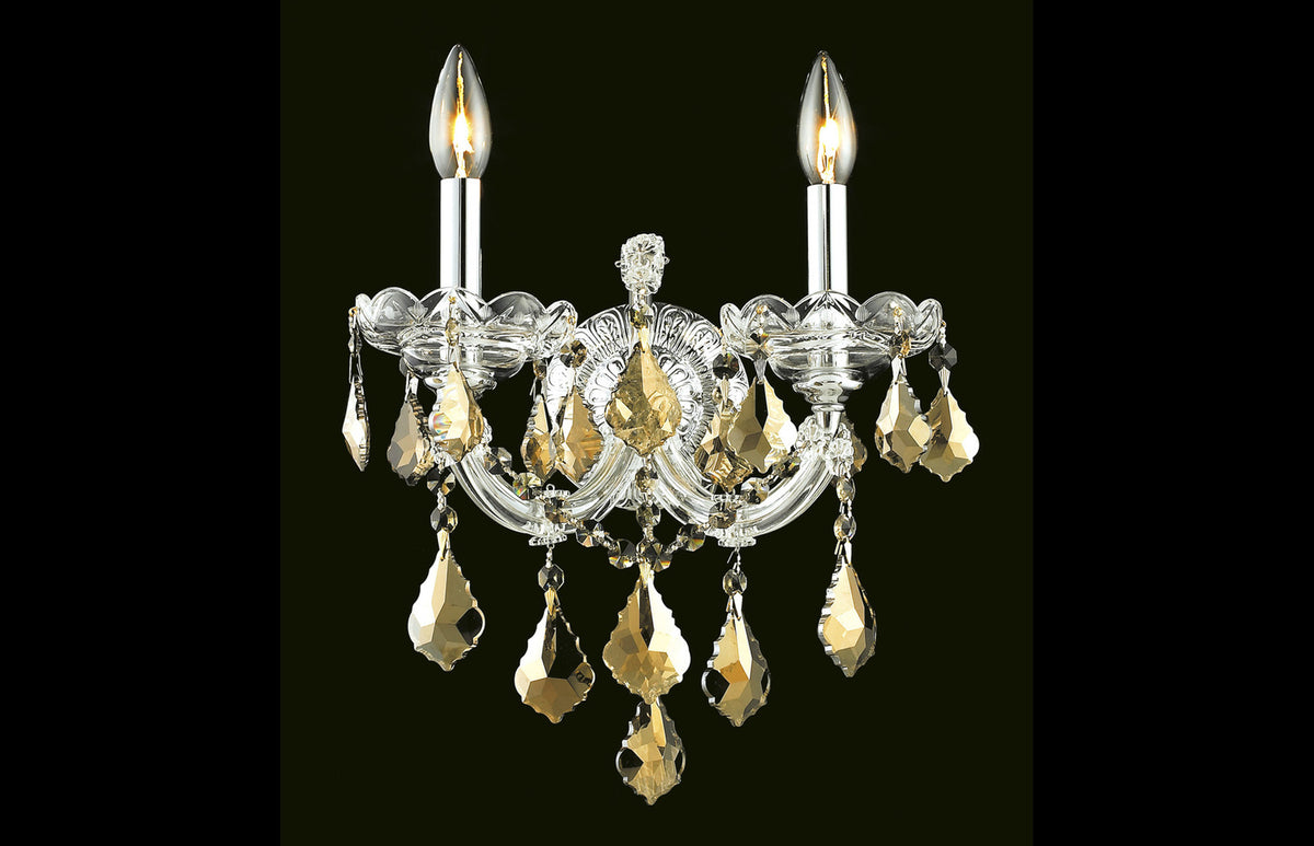 Maria Theresa Collection Wall Sconce Chrome Finish 2Lt