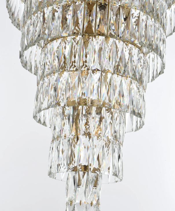 68" H' 9-TIER CRYSTAL CHAMDELIER
