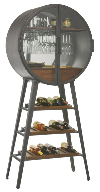  Round Metal Bar Cabinet 