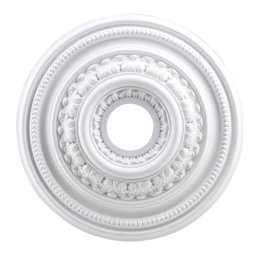 English Study Medallion 18 Inch in White Finish