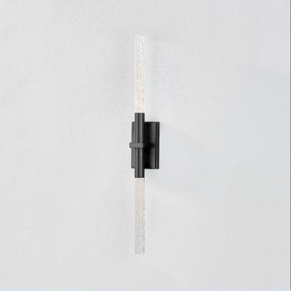 Solid Seeded Glass Rod Wall Sconce