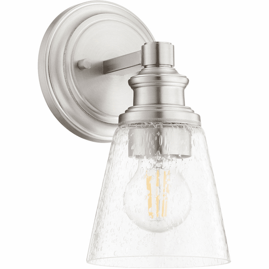 Dunbar 1 Light Soft Contemporary Satin Nickel Wall Sconce
