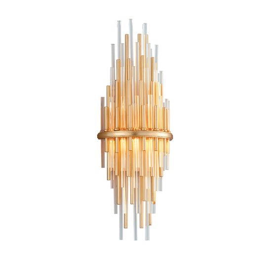22" H GOLD LEAF SCONCE