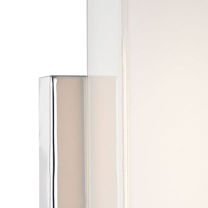 1 Light Wall Sconce in Chrome and Paint White Glass