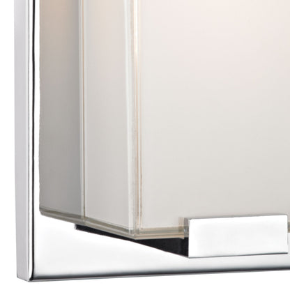 1 Light Wall Sconce in Chrome and Paint White Glass