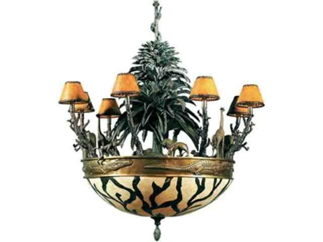 Maitland Smith Pineapple Chandelier , 31, brass strapping and